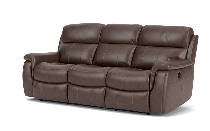 Broyhill leather power 2024 reclining sofa